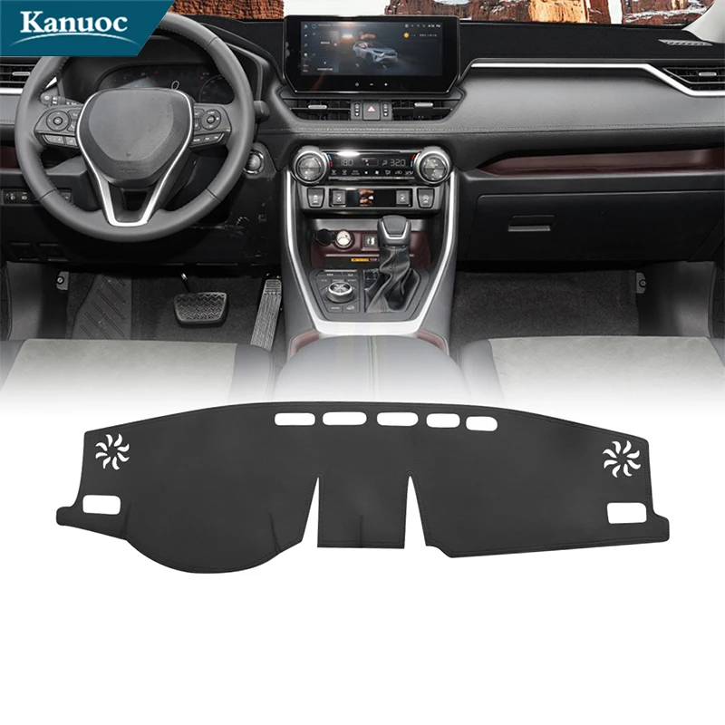 

For Toyota RAV W XA40 2019 2020 2021 2022 2023 2024 LHD Leather Car Dash Mat Dashboard Cover Dashmat Car Interior Accessories