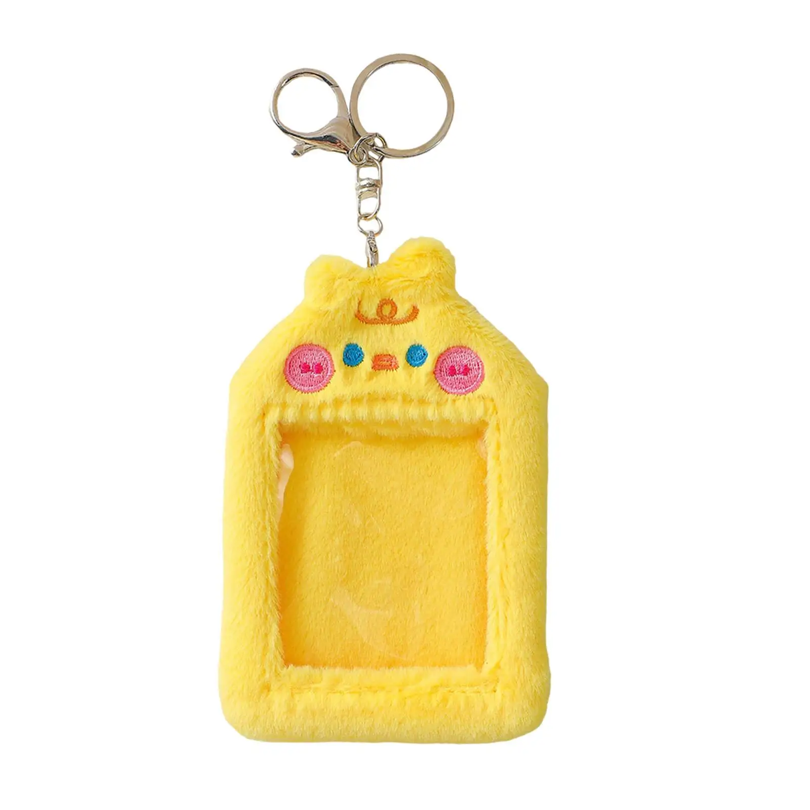 Plush Photocard Holder Keychain Bag Pendant for Football Cards Sports Cards