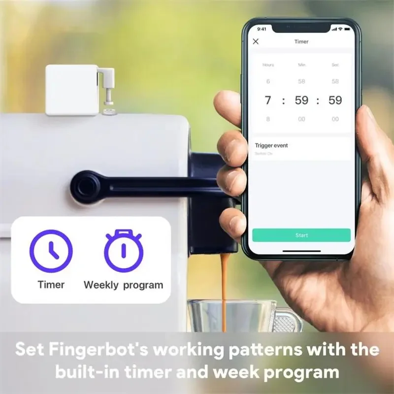 Tuya Zigbee Fingerbot Plus Smart Fingerbot Schalter Taste Drücker APP Timer Sprachsteuerung Funktioniert mit Alexa Google Home Assistant – Detail 6