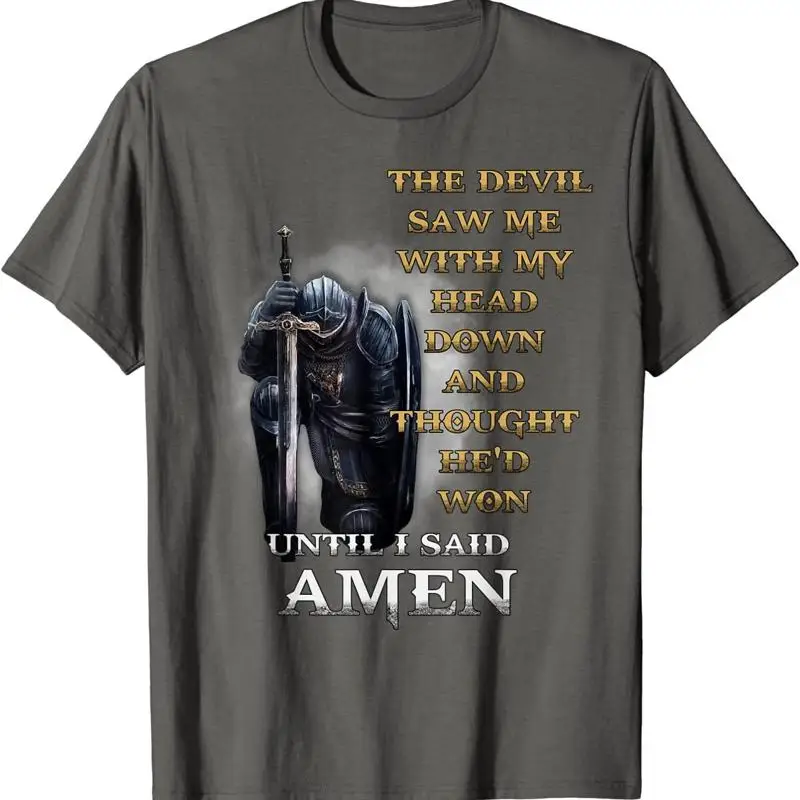 The Devil Saw Me With My Head Down Until I Said Amen Retro T Shirt