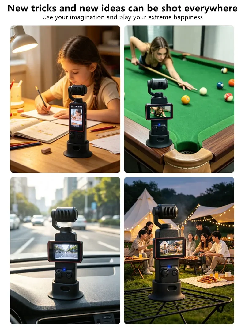 Lenovo 4K Handheld-Gimbal-Kamera mit WLAN-Übertragung, Bildstabilisierung und HD-Drehbildschirm für Reisen und Outdoor-Vlogging – Detail 11