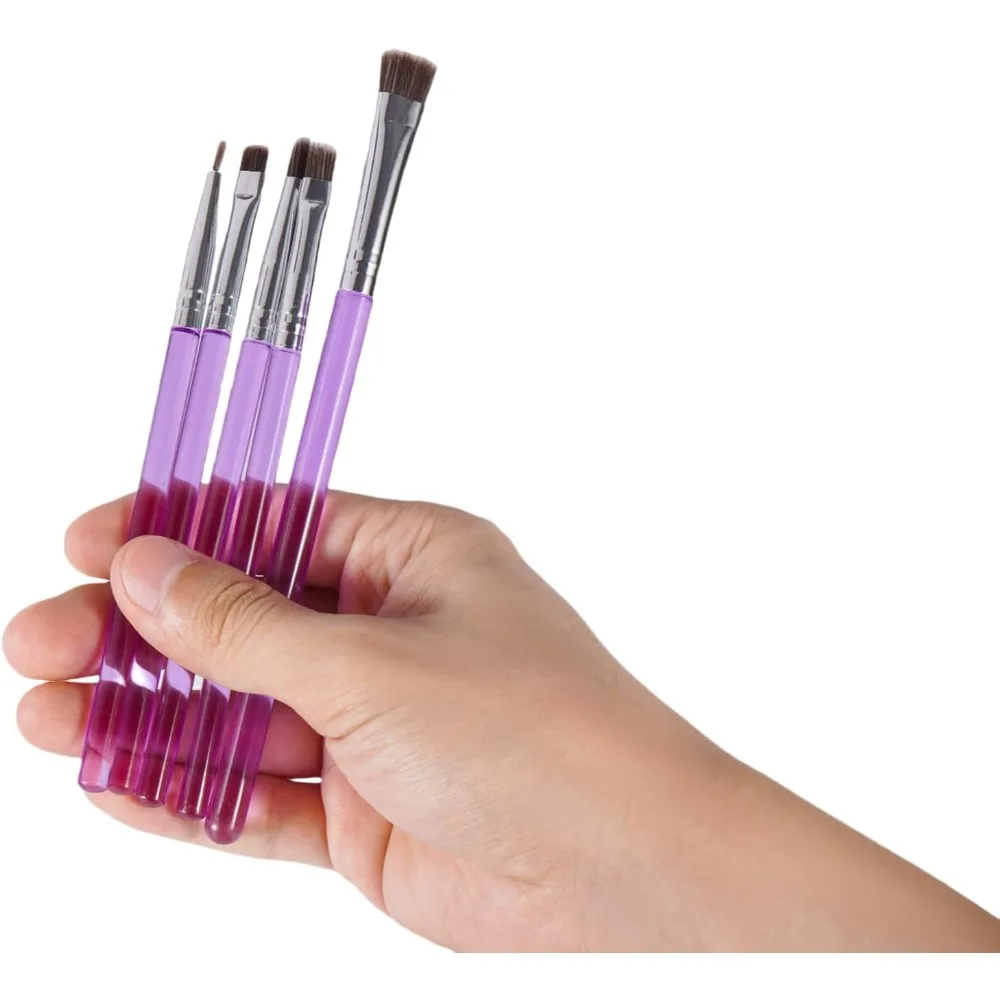 مجموعة فرش تزيين مكونة من 5 قطع - فرش تزيين آمنة للطعام للغبار اللامع الصالح للأكل والرسم مع - HOME