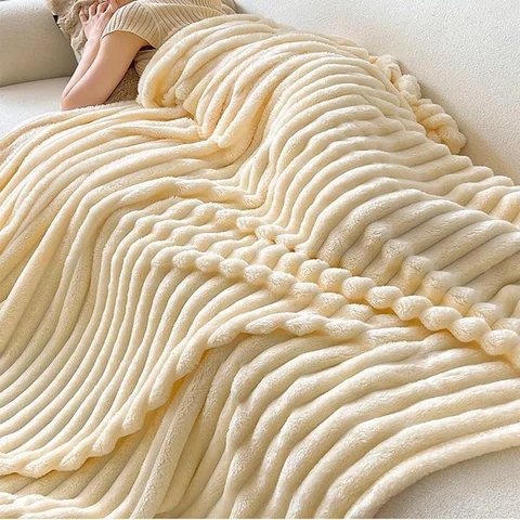 Soft Large Blanket, Suitable for Sofa Bed, Plush Blanket, Sofa Blanket, Multifunctional Blanket, Fluffy Soft Blanket, Suitable for Bed and Sofa Blanket, Single Double Bed