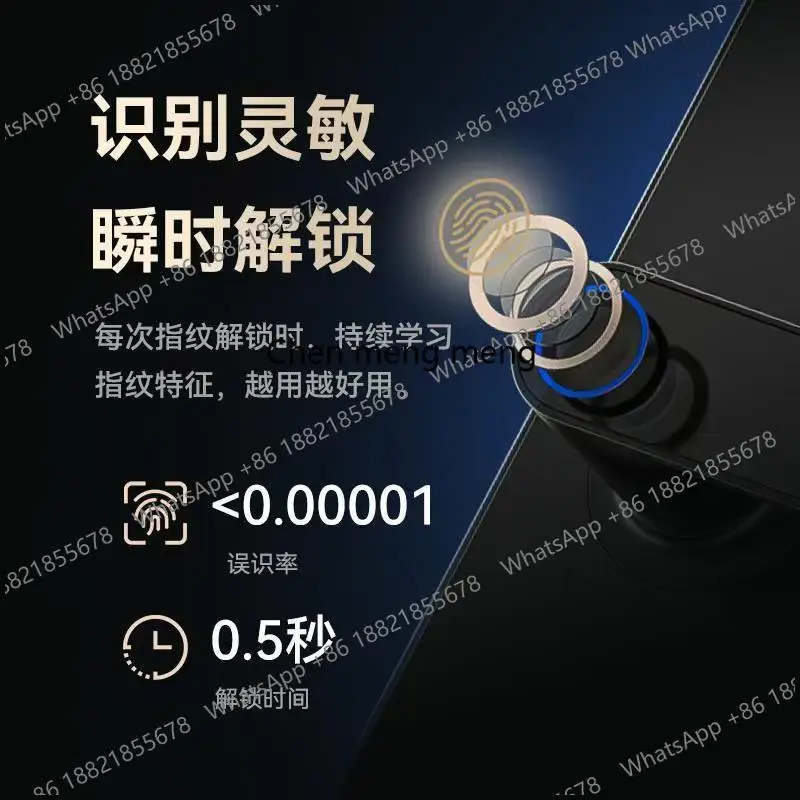 Semi-automatic fingerprint, password, smart door lock for entry door, electronic anti-theft door lock cylinder