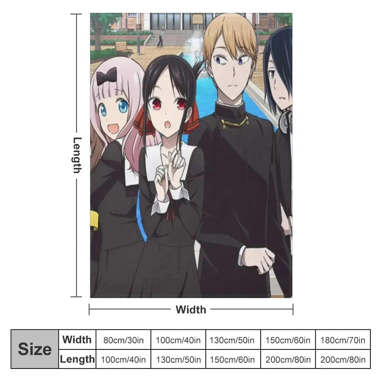 Kaguya Sama Throw Blanket for winter For Sofa Thin Hairy Winter beds Blankets