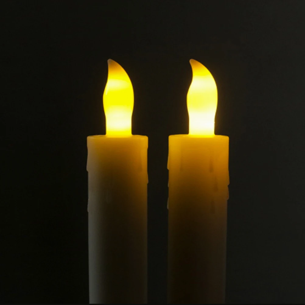 

6pcs Electronic Long Led Candles Flameless Lights Warm Lamps Decorative Lights For Home Party Restaurant Bar
