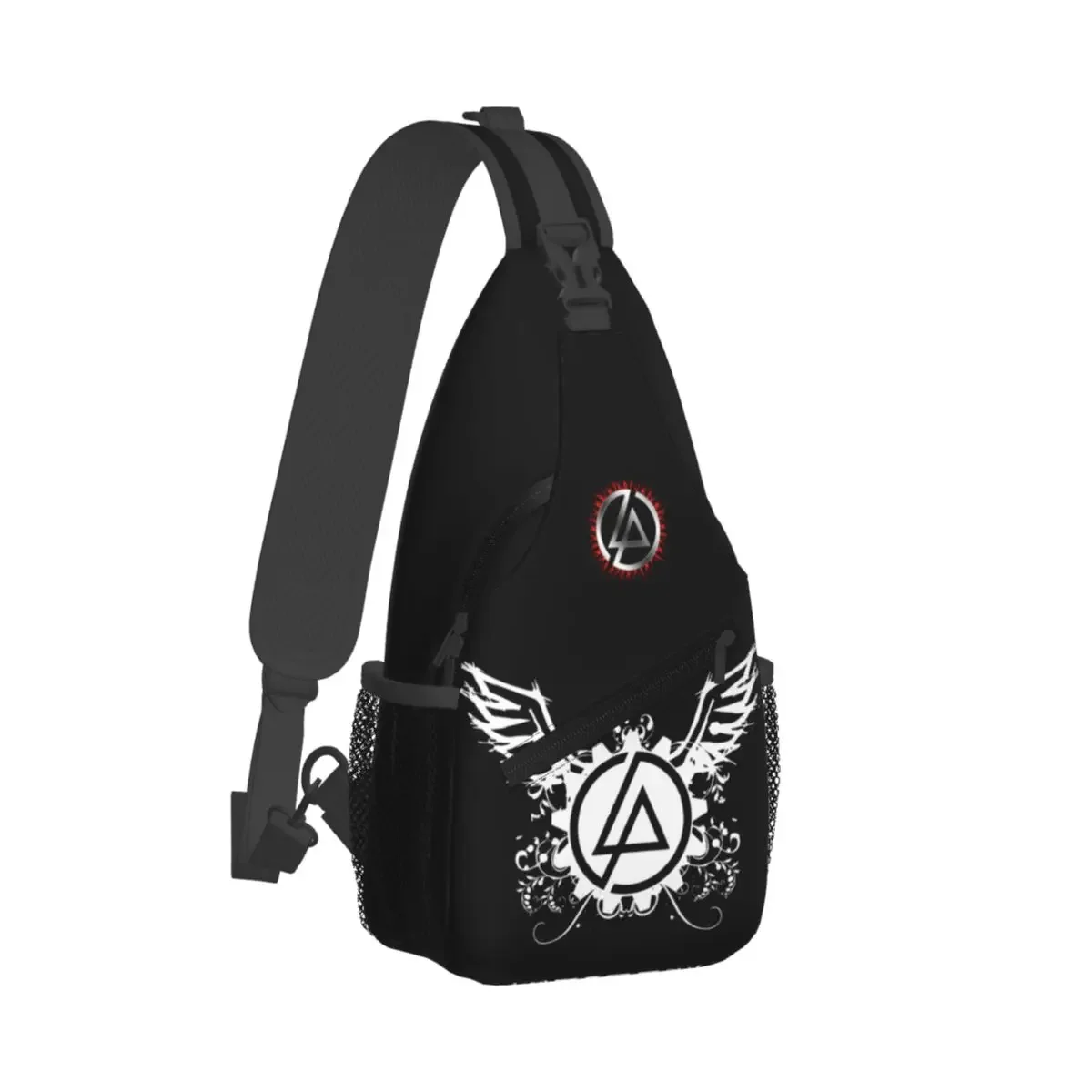 

Linkin-Park Logo Crossbody Sling Bags Chest Bag Nu-Metal Music Novelty Shoulder Backpack Daypack for Hiking Travel Bookbag