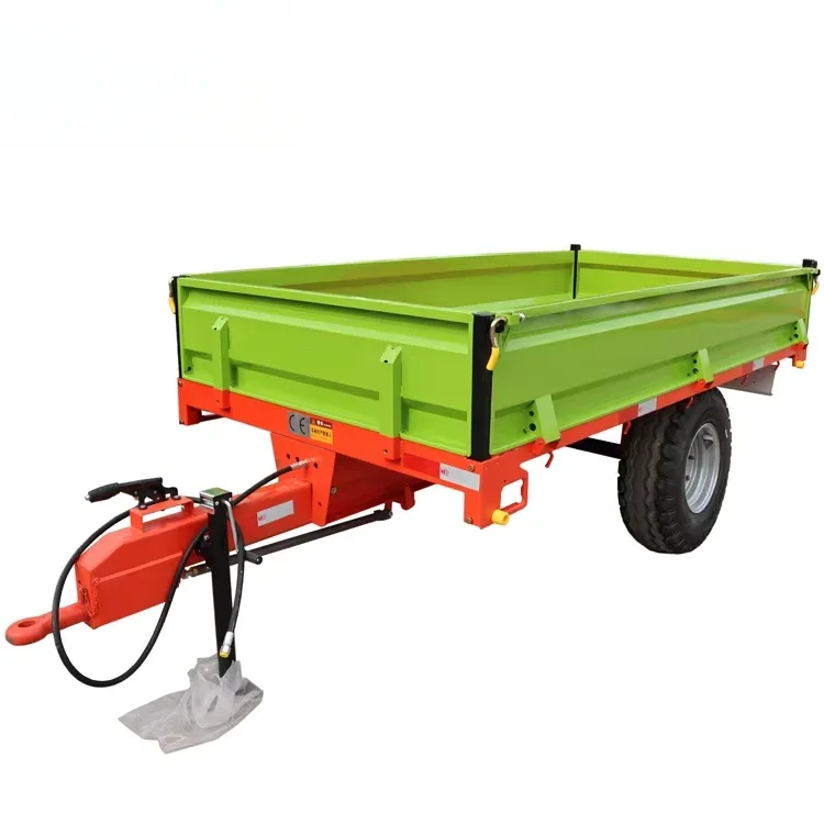 3000kgs farm dump trailer hydraulic tipping trailer for tractor