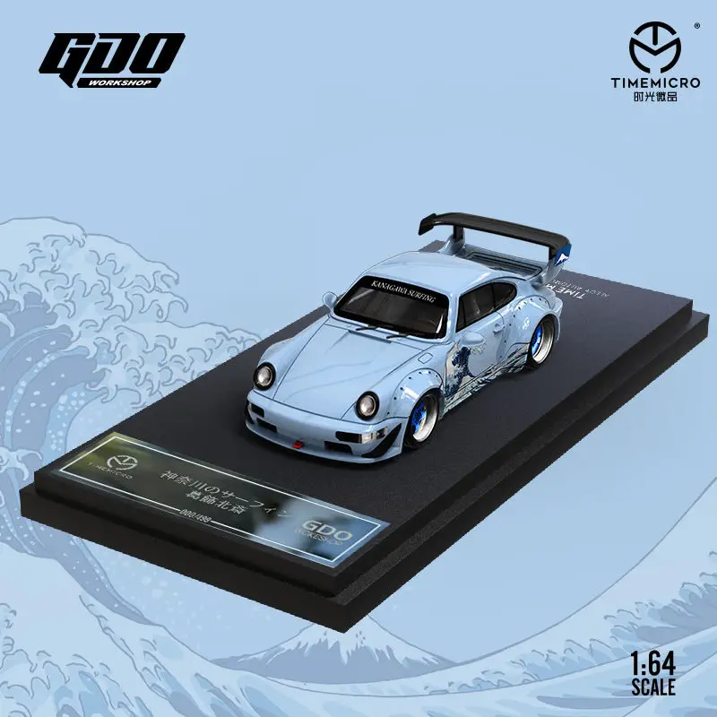 TimeMicro/Moreart Mini X GDO 1:64 RWB The Great Wave off Kanagawa Model Car Alloy car model limited edition toy collection gift