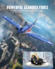 Volantex 新しい P51D マスタング RC 飛行機 2.4Ghz 4CH 400 ミリメートル全幅ワンキーエアロバット RTF RC 戦闘機ウォーバード飛行機 3