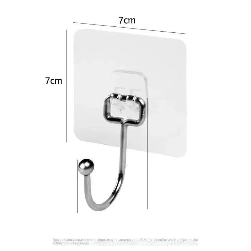 5/10/15/20/30Pcs Stainless Steel Hook Punch-Free Strong Self Adhesive Wall Mounted Hook Bathroom Organizer Hook Home Accessories