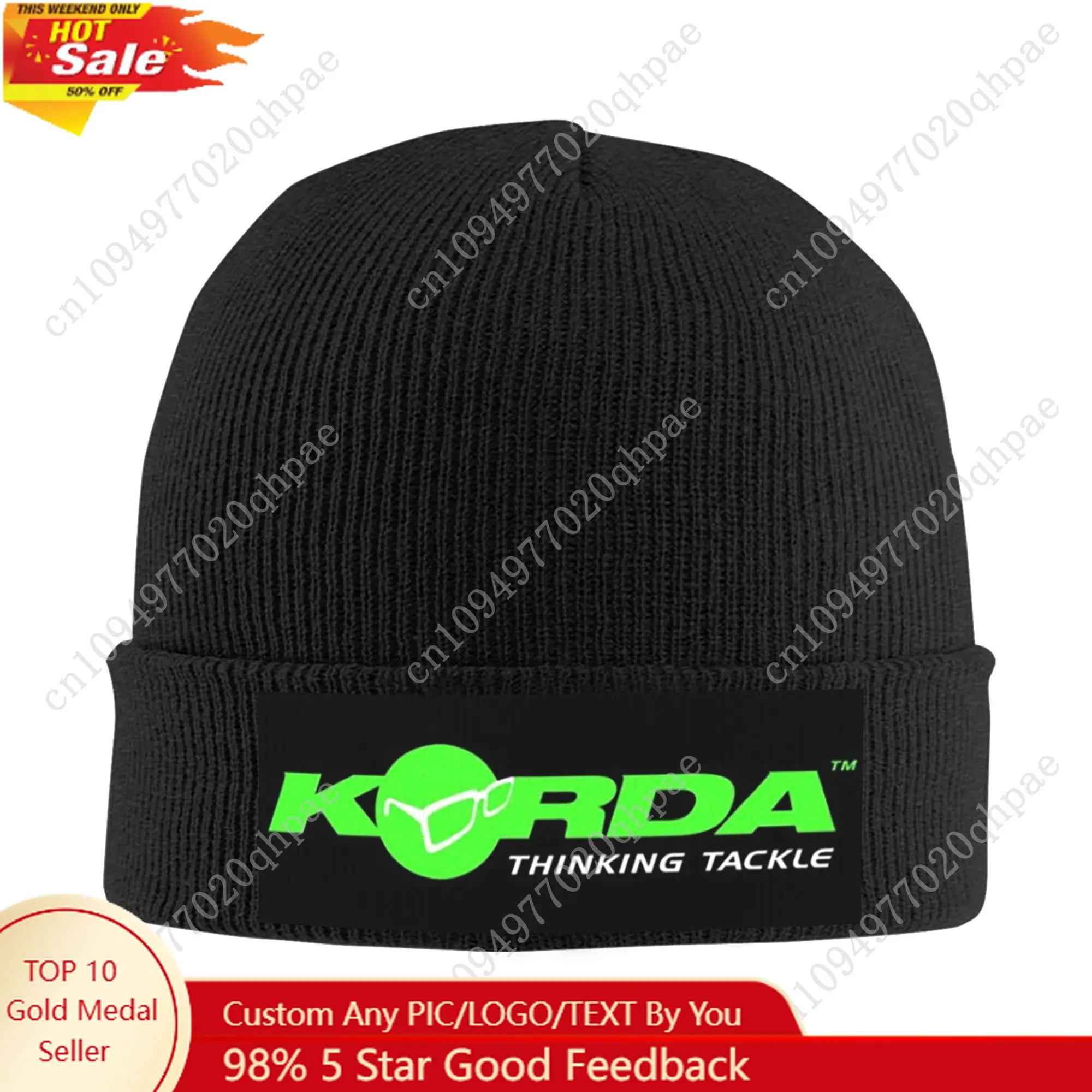 

Korda Fishing Logo Knitted Hats Winter Warm Beanies Cap Unisex Knit Bonnet Caps Fashion
