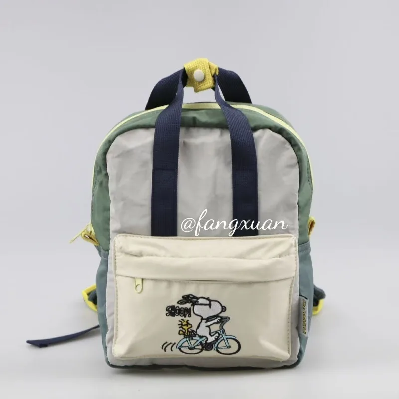 

Miniso Kawaii New Snoopy Cartoon Contrast Color Backpack Cute Children's Casual Canvas Light Backpack Children's Birthday Gift