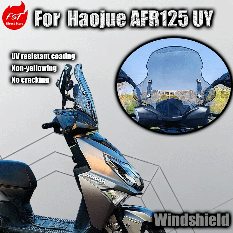 For Haojue AFR125 windshield scooter motorcycle modification Suzuki UY dedicated flexible PC windshield