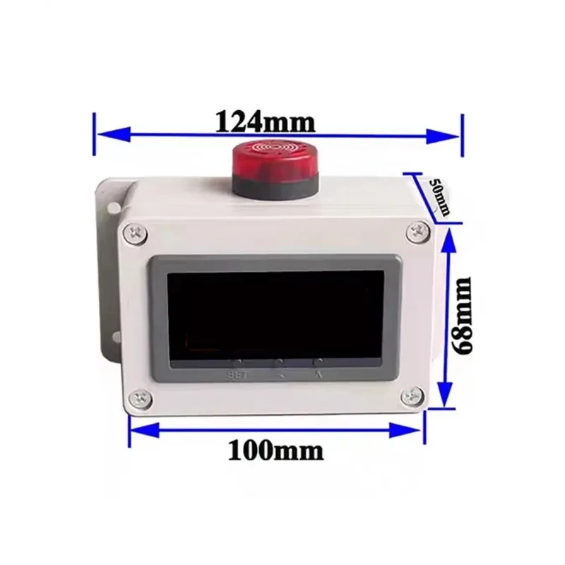 Digital Display Pressure Sensor with Alarm - Multi-Function Monitor for Gas/Air/Water/Hydraulic Pressure, Vacuum Pipeline