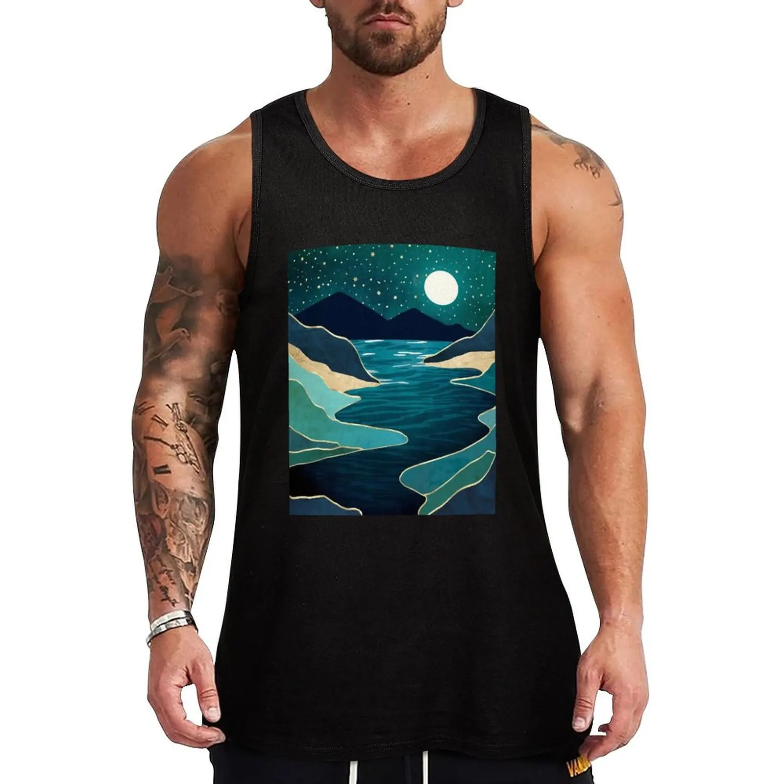 Moon Water Vista Tank Top Training Athletic Tank Top Lightweight Breathable Wear