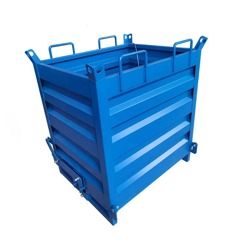 Factory Direct New Condition Self-Dumping Iron Forklift Hopper Lower Opening Self Dumping Happer Storage Shelter Lower Opening