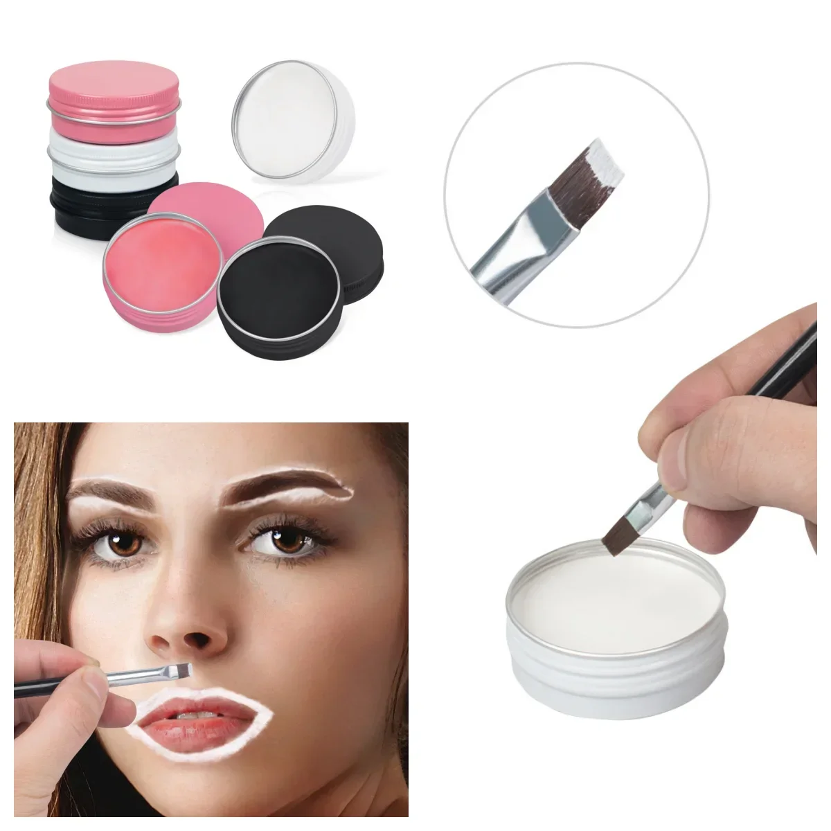 20g Pigmented White Mapping Paste Microblading Eyebrows Shape Mark Tools Brows Contour Design Pastet for Brows lip