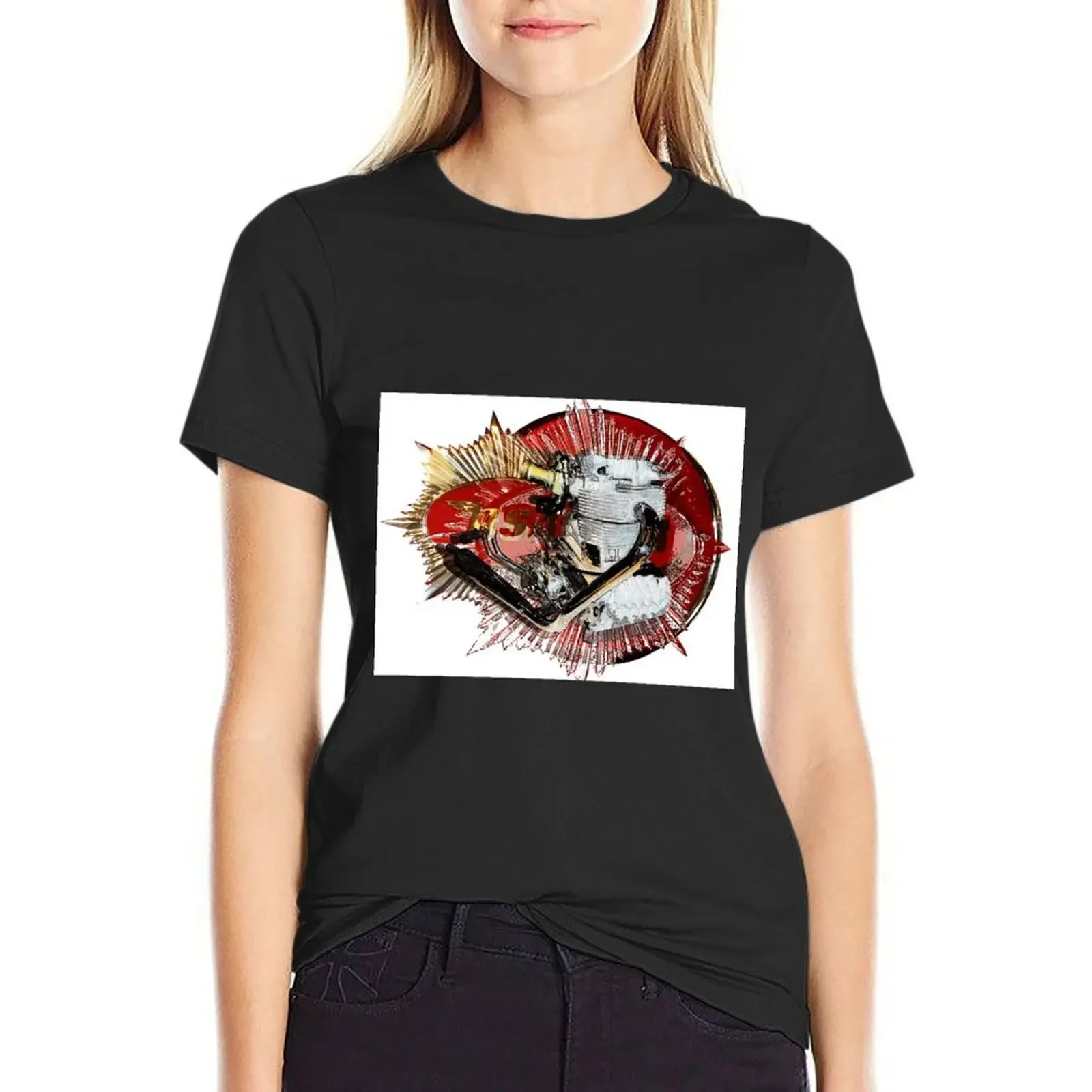 

Gold Star T-Shirt oversized lady clothes tees cute clothes black t-shirts for Women