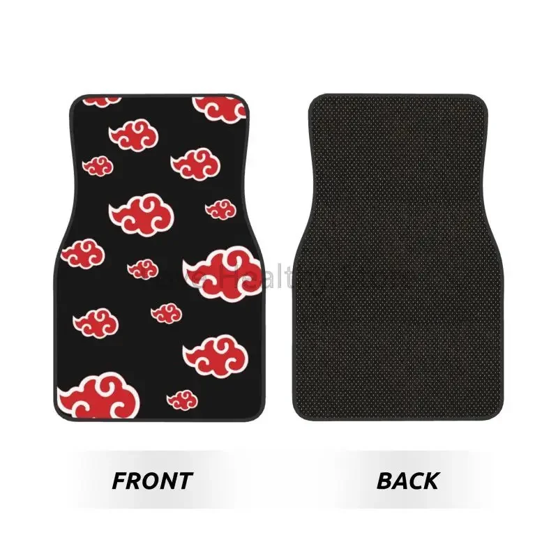 Akatsuki Universal Japan Anime Car Floor Mats 4-Pieces Set Anti Slip Front and Rear Foot Mats Universal Car Accessories for SUV