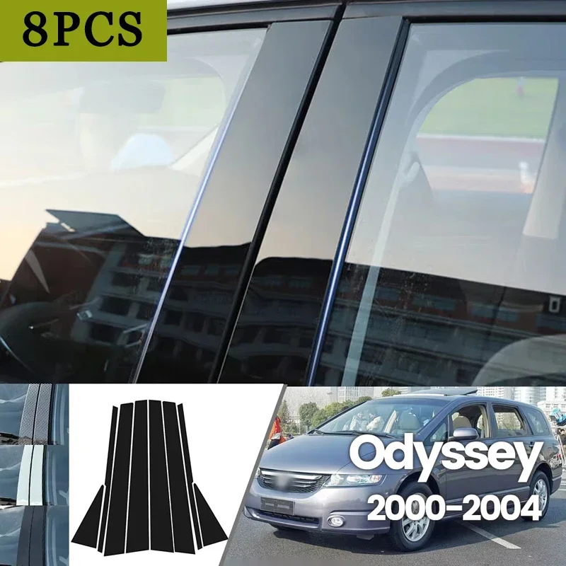 

For Honda Odyssey 2000-2004 2001 2002 2003 Bright Black Carbon Fibre Window Door Waterproof B C Sticker
