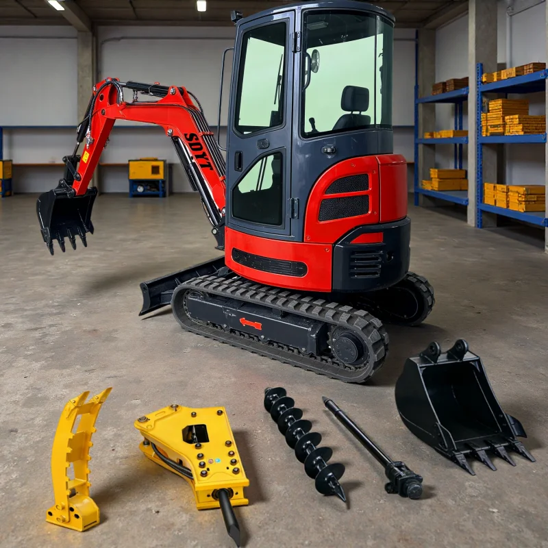 

Индивидуальный мини-экскаватор 3,5 тонны с двигателем EPA/EURO 5, гусеничный, с поворотной стрелой и гидравлическим пилотным управлением, малогабаритный экскаватор