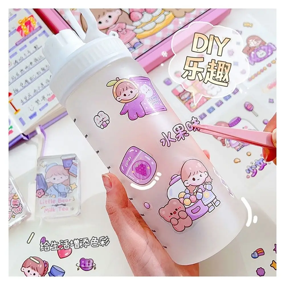 10/20/50Pcs Cute Cartoon Patterns PVC Stickers Transparent DIY Notebook Decoration Waterproof Scrapbook Decor