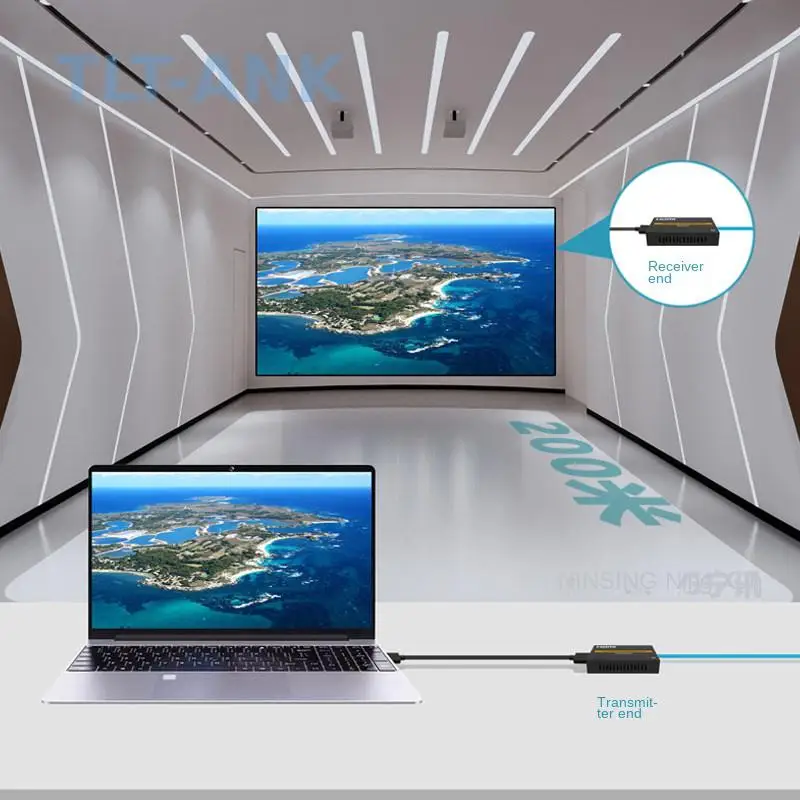 HDMI Extender Over RJ45 Ethernet Cable 200M Signal Amplifier Video Transmitter Receiver One to Many HD Transmission