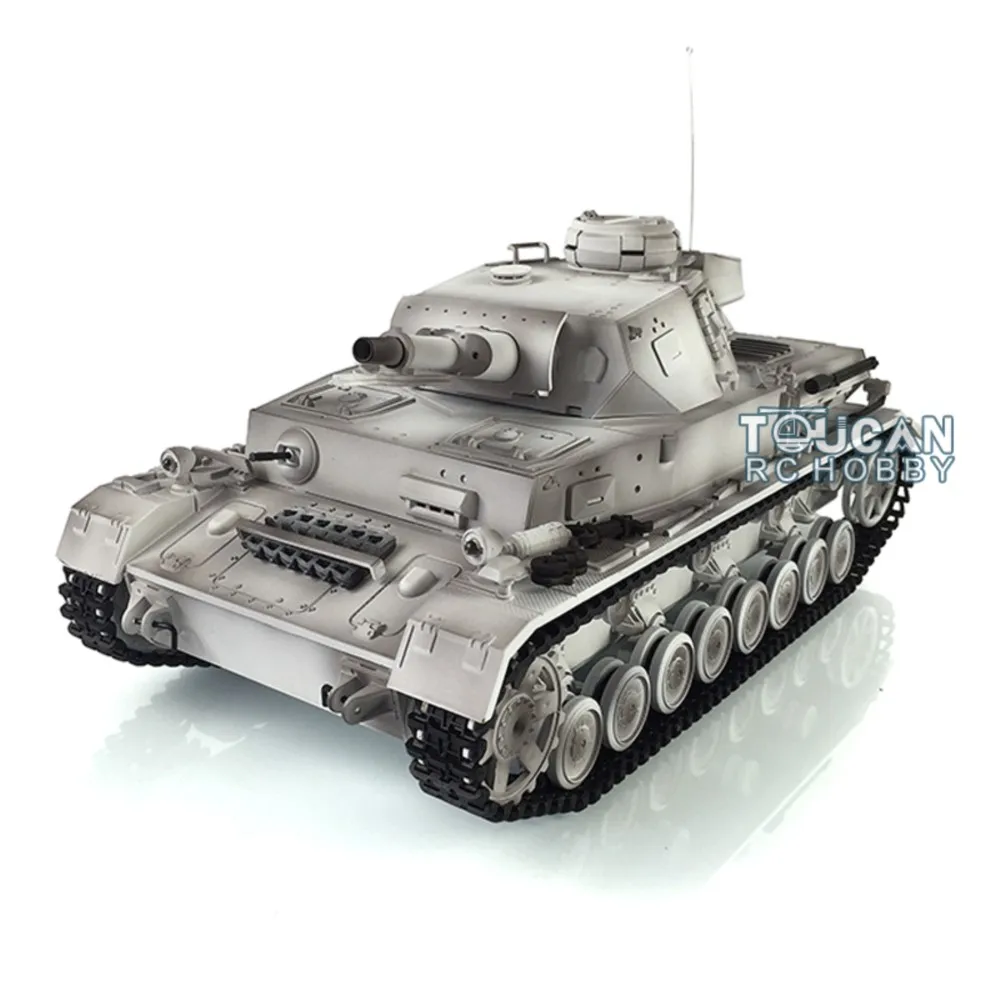 Henglong Ulepszony Model 1/16 Snow 7.0 Panzer IV F RTR Czołg RC 3858 z Funkcją Obrotu 360 °   Metalowe gąsienice wieżyczki, koła napędowe, koła napinające TH17391-SMT7