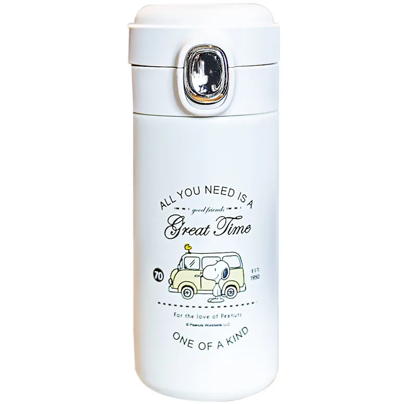 Snoopy 304 Stainless Steel Thermos Pop-Up Lid Straight Drink Cup Portable Student Water Bottle for Boys Girls Wholesale