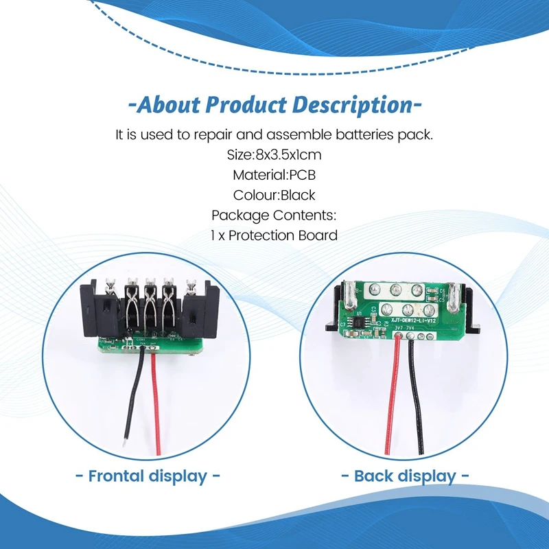 DCB120 Electric Drill Battery PCB Charging Protection Circuit Board For Dewalt 12V 10.8V Li-Ion Battery