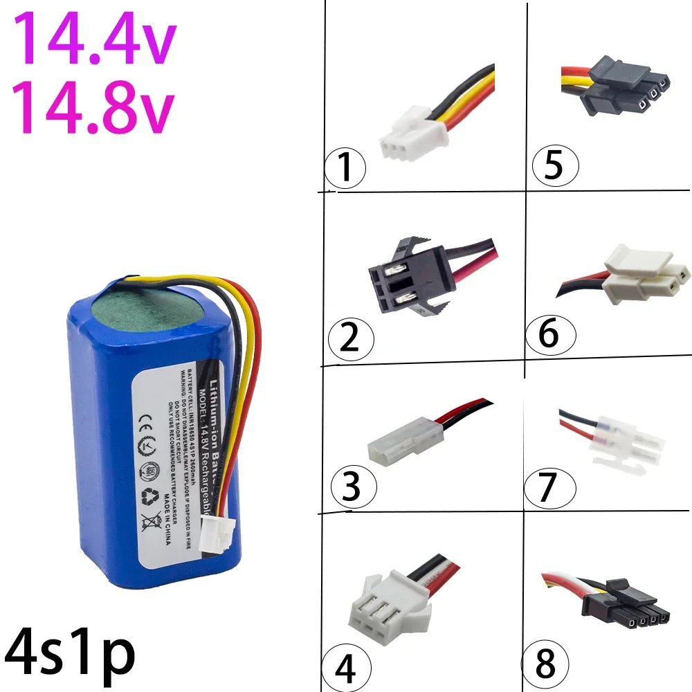 14.8V 4S1P,3200mAh 18650 Vacuum cleaner battery,For North Star, Veectroux,Conga Excellence,Xiaomi Mijia,iLife,Robovac,Liectroux