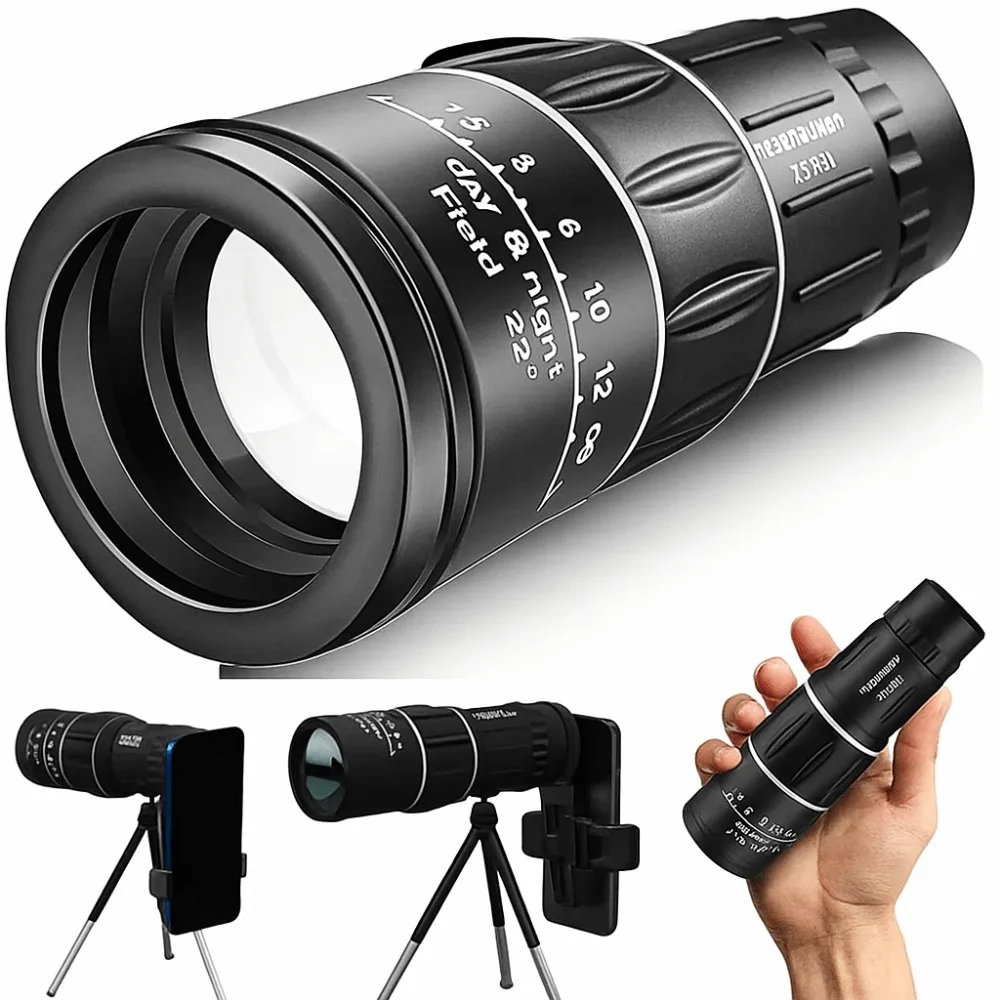 New 16x52 Monocular Telescope Dual Focus High-Power HD Zoom Scope Long Range High Magnification Night Spyglass Telescope Outdoor