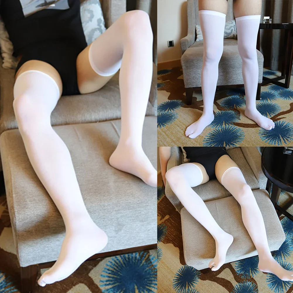 

1 Pair Men Daily Elastic Casual Breathable Toe Socks Finger Socks Business Over The Knee Stockings Thin