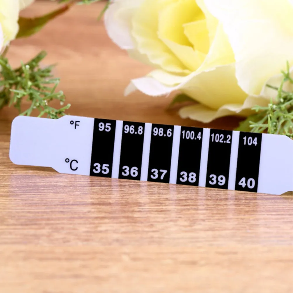 3Pcs Temperature Sticker Forehead Thermometer Strips Quick Read Safe Bendable Colorful Display for Kids Fish Tank Bottle Drink