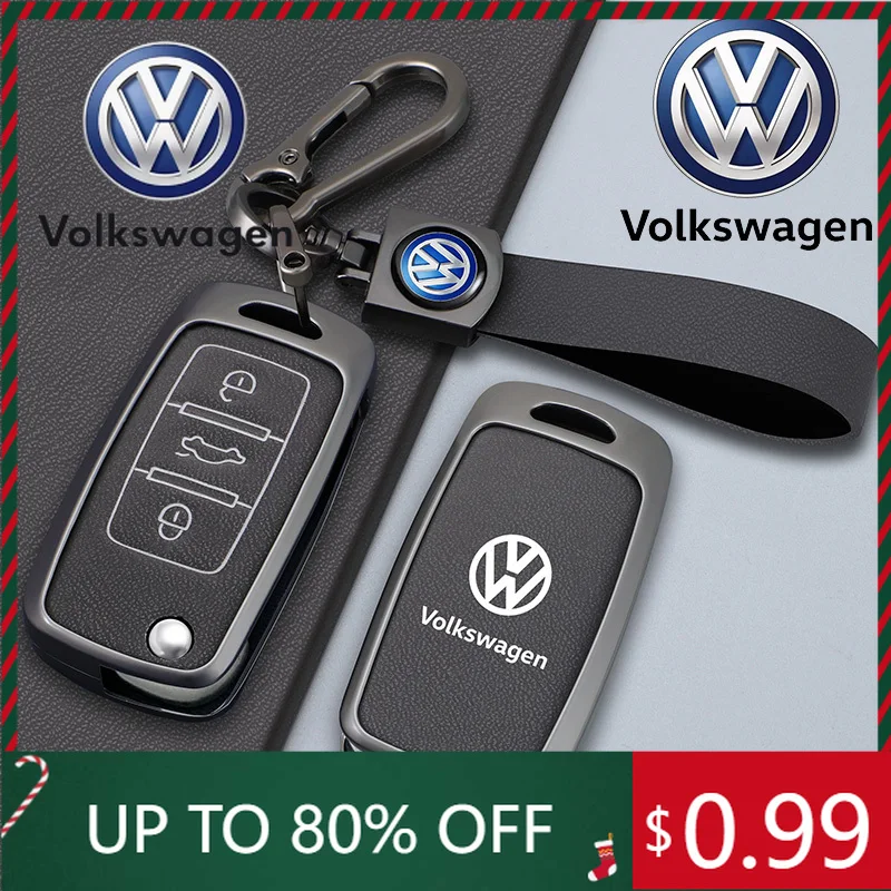 

Кожаный чехол для автомобильного ключа с горячими эмблемами для VW Volkswagen 2026, чехол для Volkswagen VW Polo Golf Passat Tiguan Beetle Caddy