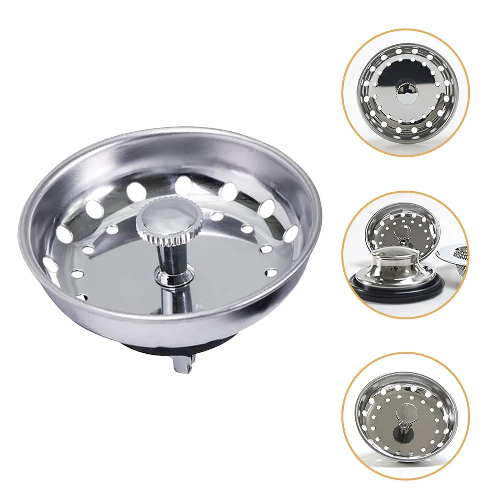 

Крышка для слива раковины из нержавеющей стали с резиновым уплотнителем, герметичная заглушка для кухонной мойки, сливной фильтр, заглушка для отверстия раковины