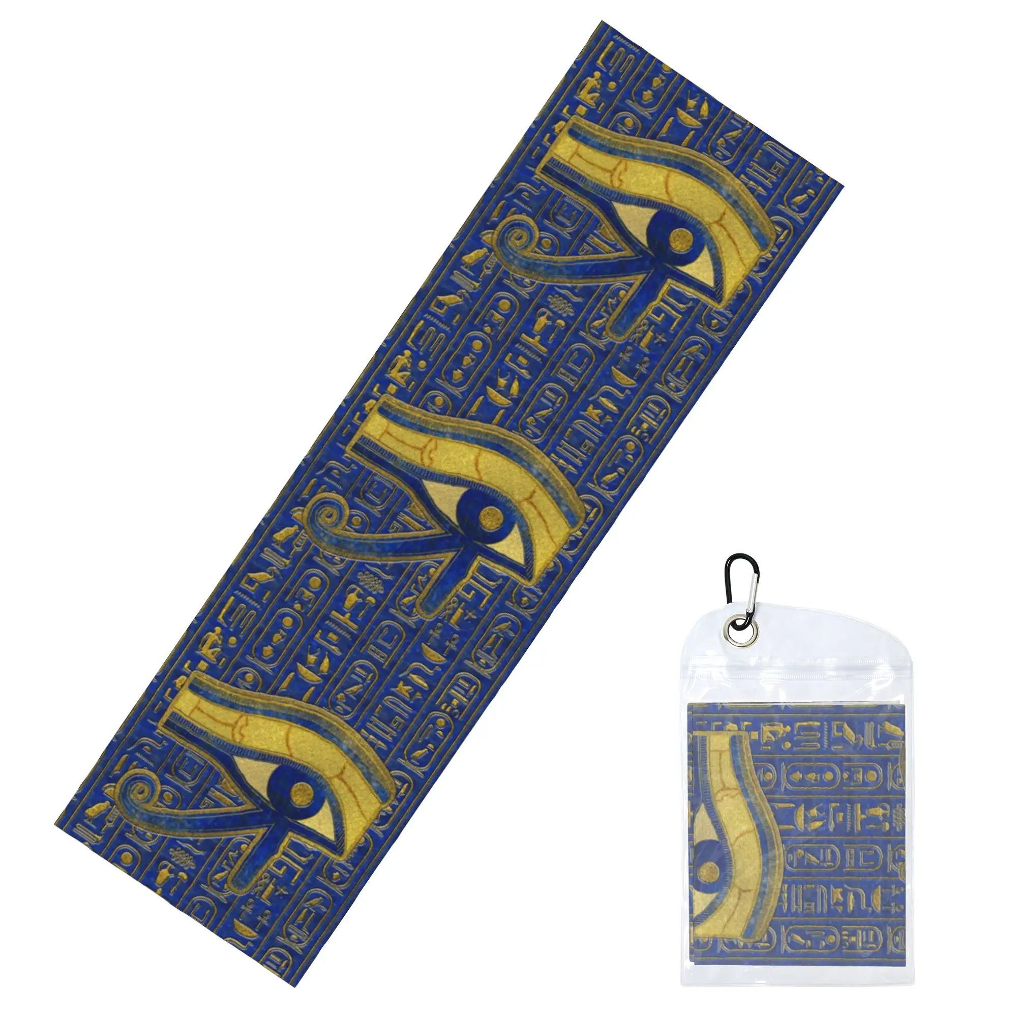 Gold Egyptian Eye Of Horus Towel Quick Dry Wadjet Lapis Lazuli Super Soft  Fitness and Outdoor Activities Towels
