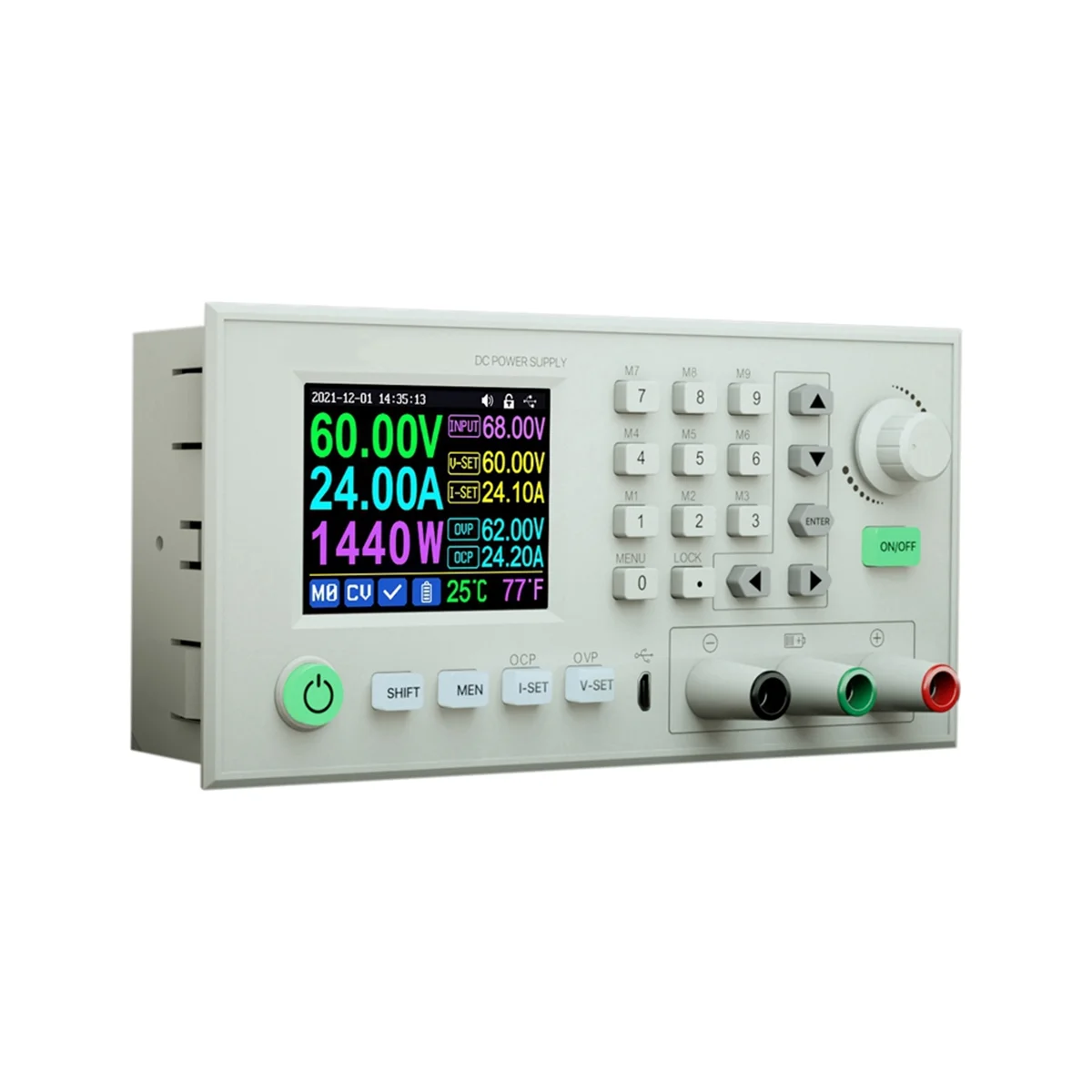 CNC DC Regulated Power Supply 24A Digital Display 12V/36V/48V/60V Adjustable Battery Charger 5V RD6024