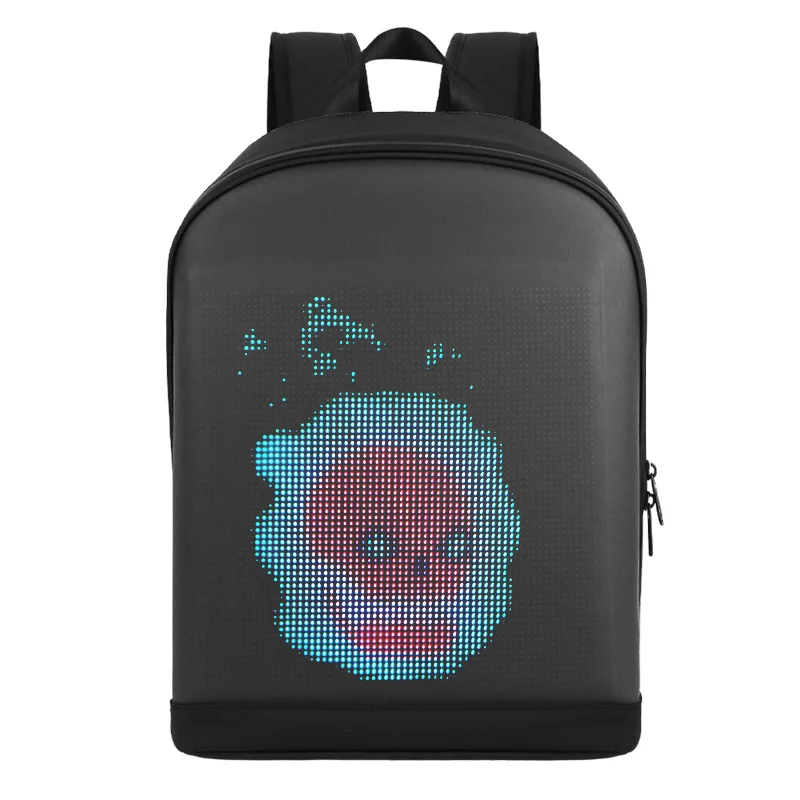 

LOY T2-1 LED Screen Backpack App Control Funny Satchel Anime Meme Text Display Advertising Knapsack Special Schoolbag for Child