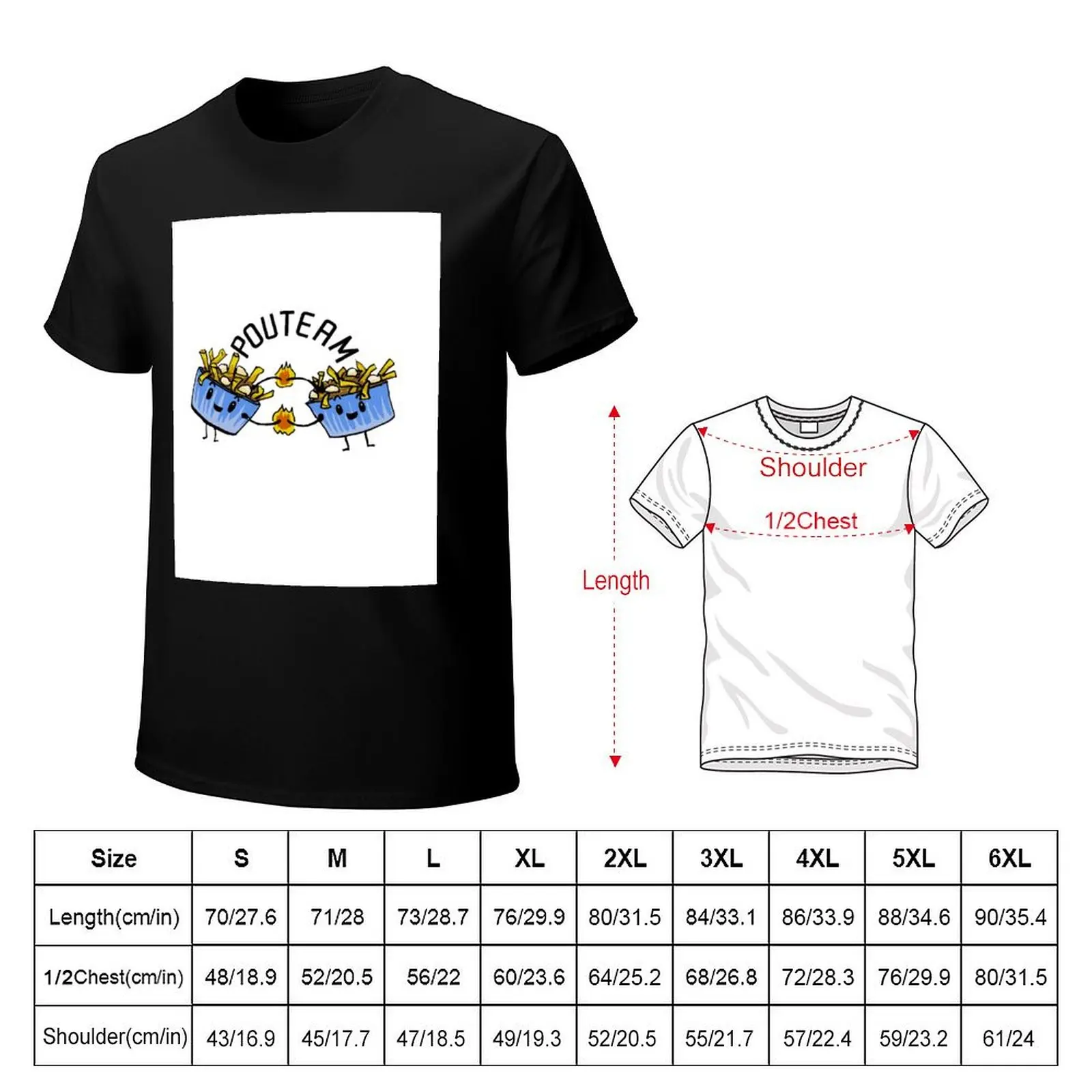 Team Poutine T-Shirt t shirts for man cotton funny T-Shirt