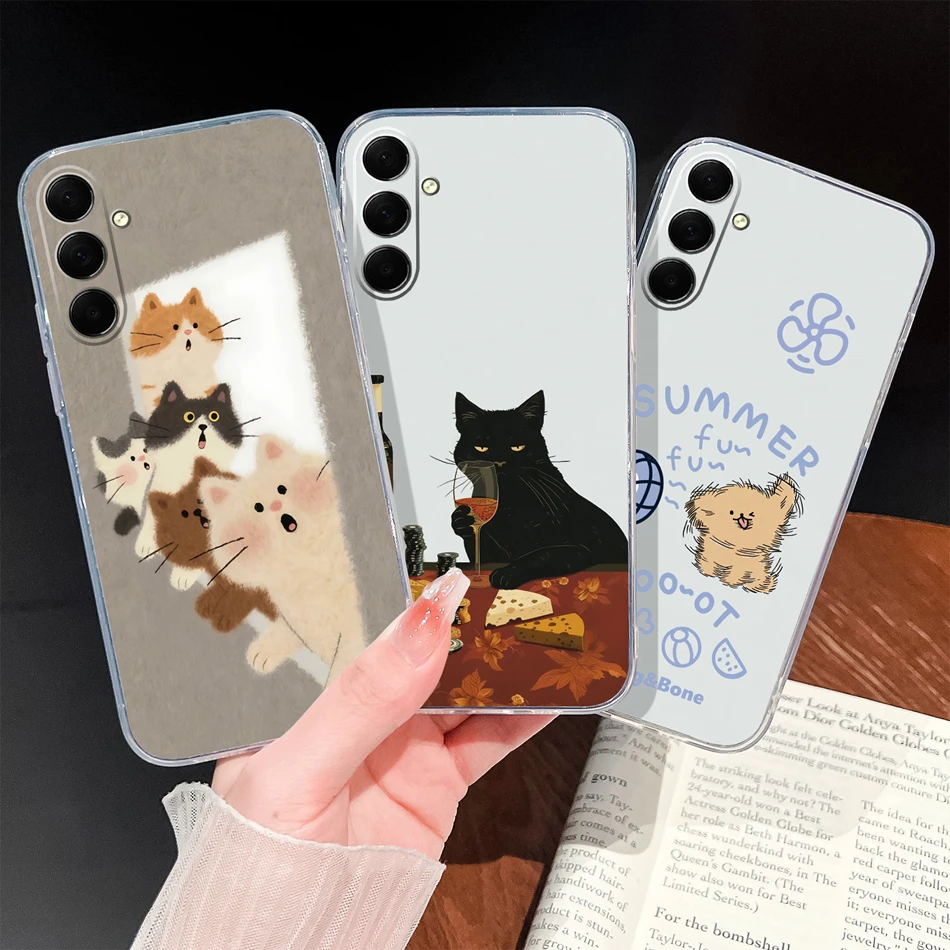 حافظة لهاتف سامسونج جالاكسي M54 F54 M34 F34 5G كيوبيد-Angel غطاء حماية شفاف من السيليكون الناعم خفيف الوزن فوندا #2