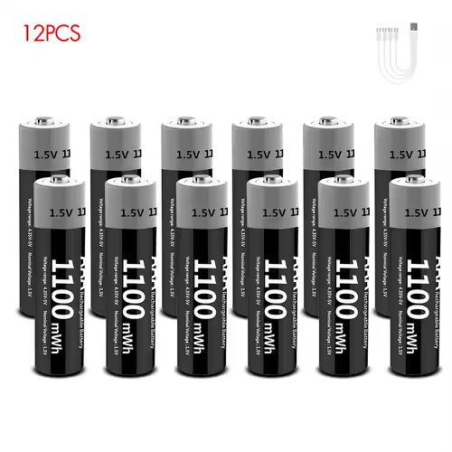 Kuugro Li-ion AAA and AA Rechargeable Batteries USB Lithium-ion 3400mWh 1.5V AA Rechargeable Batteries+1100mWh 1.5V AAA Battery - Image 20
