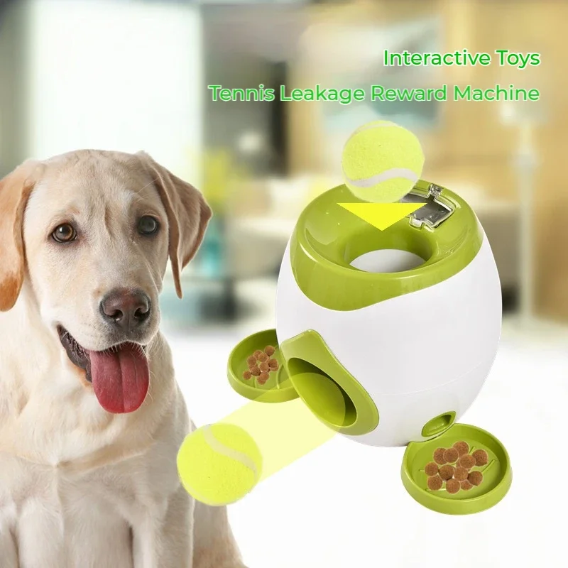 Pop 2025 New Interactive Electric Dog Trainer Mini Automatic Tennis Ball Launcher Pet Feeder With Carton Packing