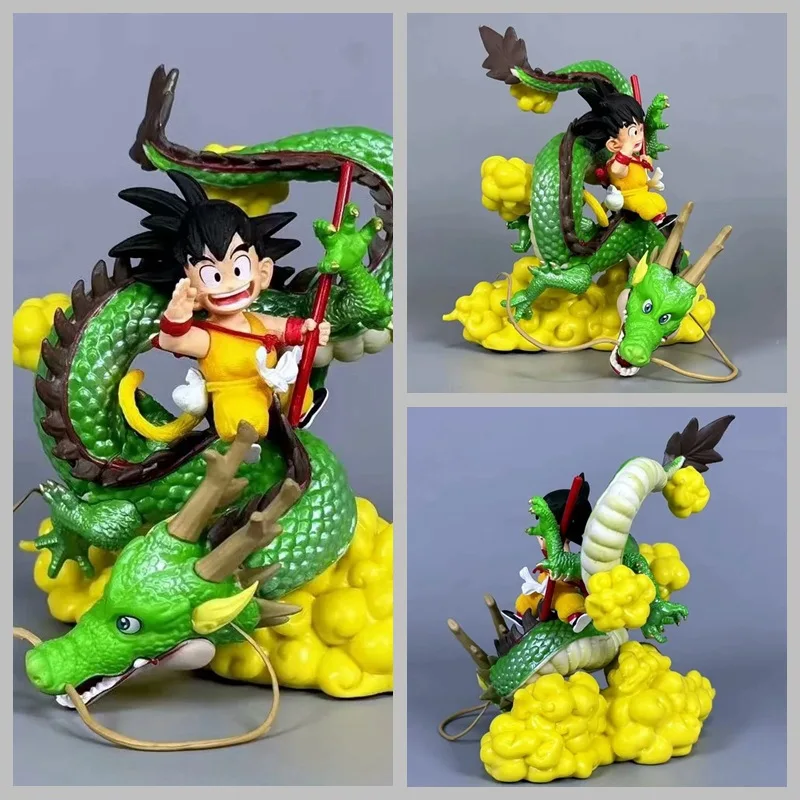 Bandai Dragon Ball Anime Hecho a Mano al por Mayor Super Saiyan Página de Título Adiós Wukong Escena del Dragón Divino Modelo en Caja Hecho a Mano