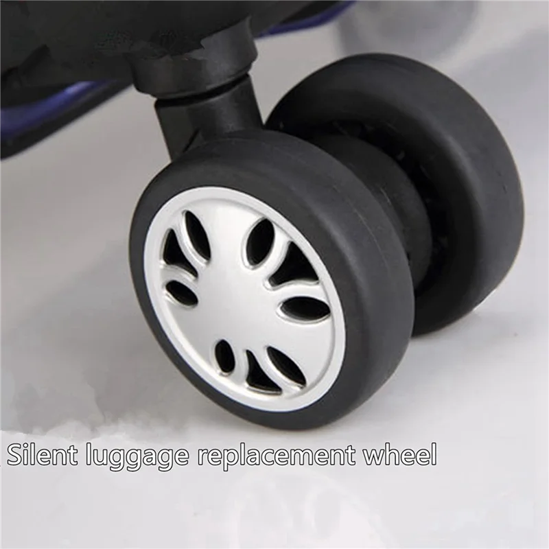

FAST-4PC Suitcase Replacement Wheels 51Mm X 18Mm Spinner Wheel Mute Flexible Smooth For Damaged Luggage Trolley Caster Repair