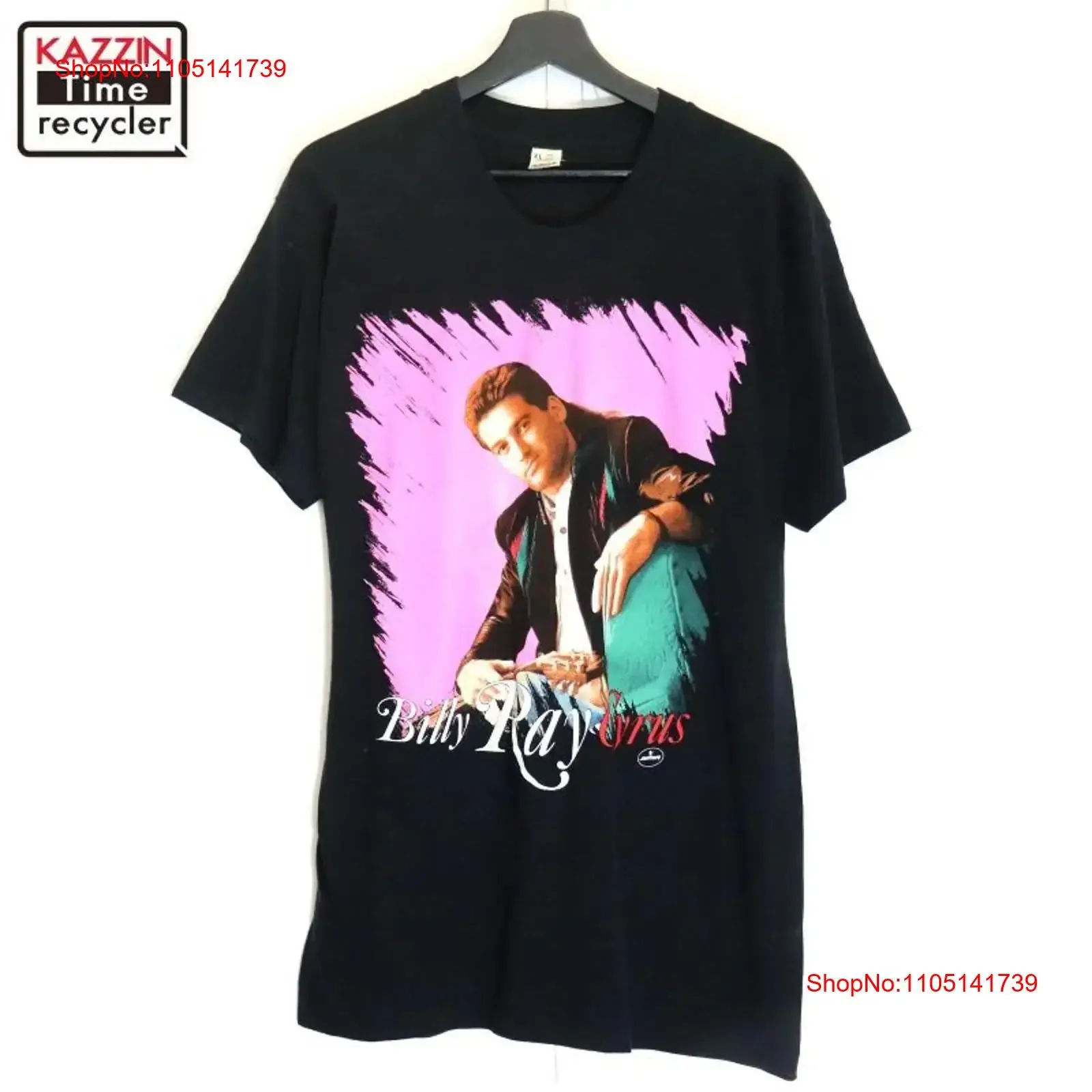 

80S США Винтаж Billy Ray Cyrus Screen Stars Band Футболка Мужская Размер Xl винтажный стираный топ для повседневной носки Мягкий