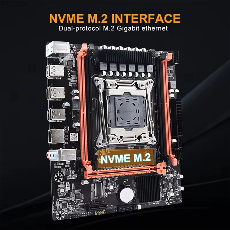 Scheda madre desktop X99E Dual Channel Supporta 4XDDR4 RECC RAM PCIE X16 Nvme Gigabit Scheda LAN Scheda madre del computer