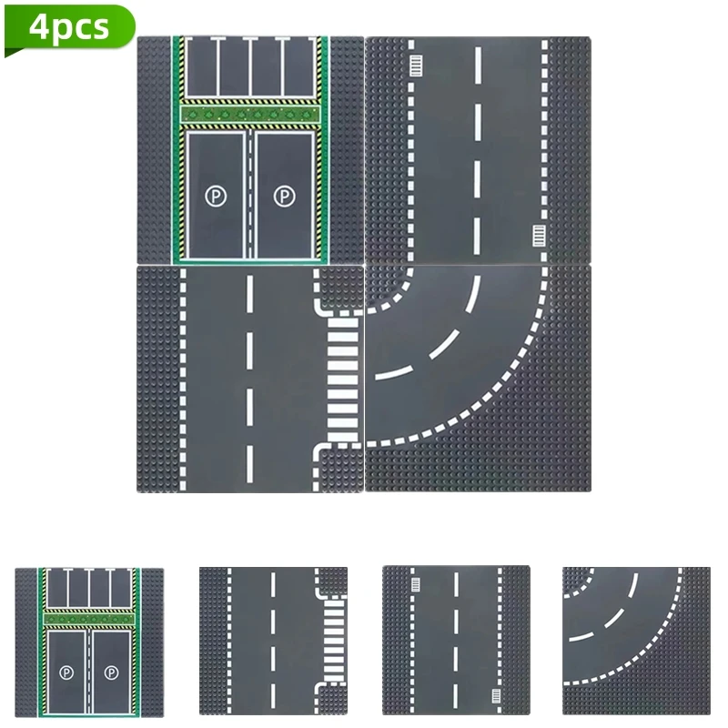 

Street Scene Building Block Base, Scenery Base Plate, Educational Assembly Block Parts for Halloween, Christmas