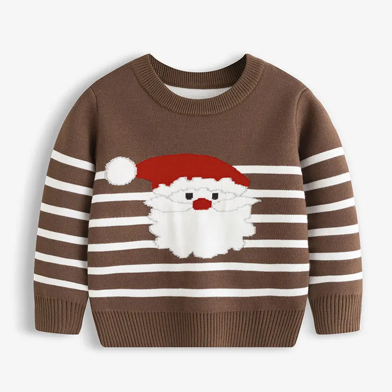 Little maven Kids Clothes 2024 Winter Baby Boys Children\'s Clothing Sweater Casual Cartoon Christmas Santa Claus 2-7 year